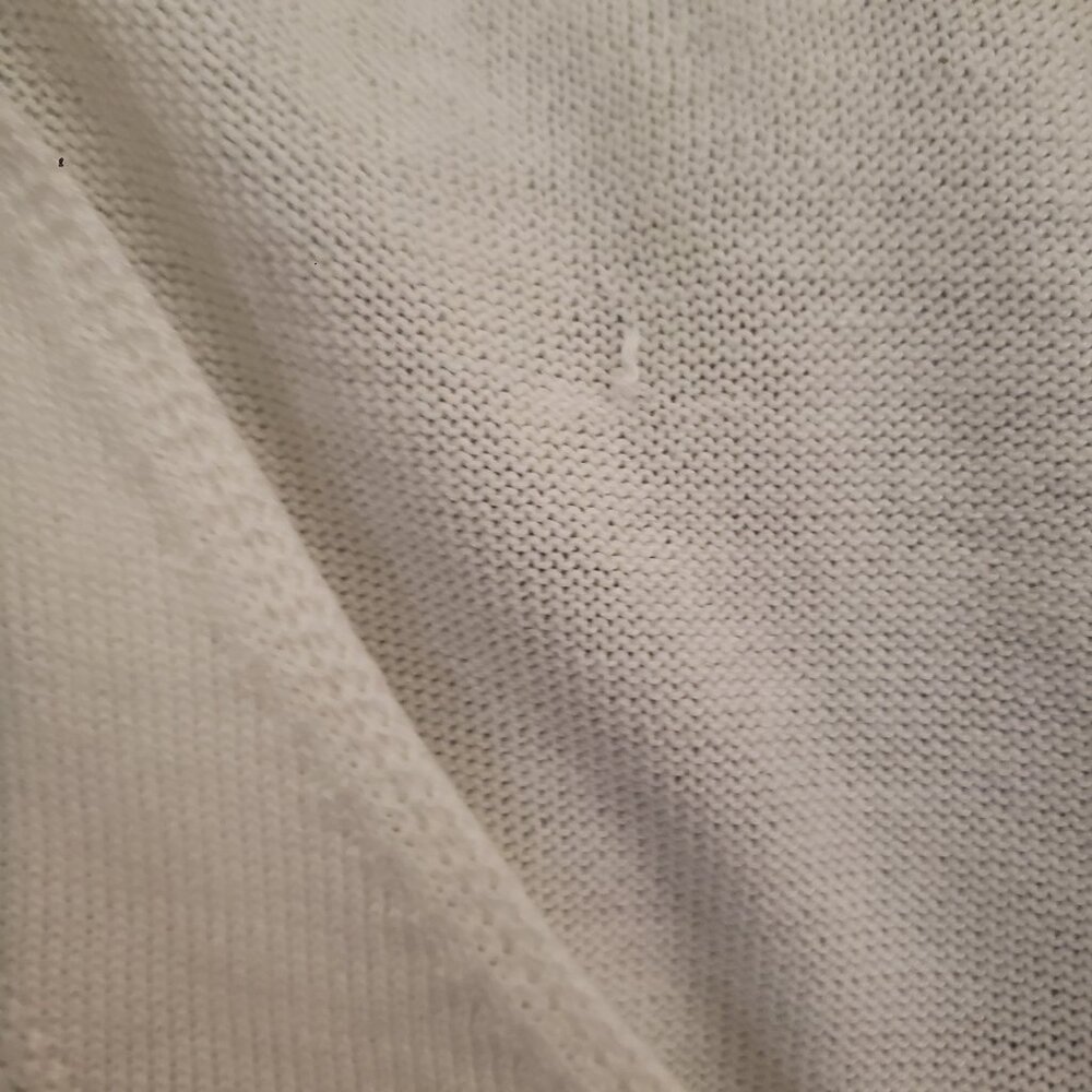 LOFT Ivory V-Neck Lightweight Knit Sweater - Picture 13 of 16